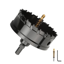 2-1/4" (57mm) Tungsten Carbide Tip Hole Saw with Pilot Bit, Metal Drill Bit, Hole Cutter for Stainless Steel, Steel, Iron, Copper, Brass, Plastic