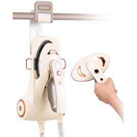 Hapyvergo Handheld Steamer for Clothes, 1500W Garment Steamer Steam Iron with Large Soleplate, 390ml Detachable Water Tank, 2 Steam Levels/Pulse Steam/Dry Iron, 20s Heat Up, for Apartment/Hotel/Home