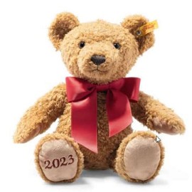 Steiff Teddy Bear Cosy Year 2023-34 cm - Cuddly Toy - Golden Brown, 113901, Dijon