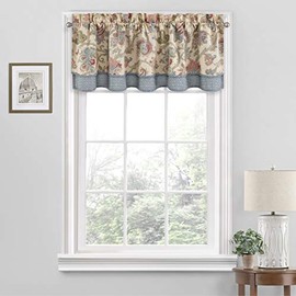 Waverly Arezzo - Cortinas Cortas para Ventana de baño, Sala de Estar y Cocina, 132 x 45 cm, Giardino