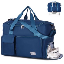 FIORETTO for Easyjet Airlines Cabin Bag 45x36x20 Underseat Travel Duffle Bag Holdall Tote Carry on Luggage Holdall for Women and Men with Shoulder Strap Navy Blue