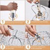 Touch Crystal Table Lamp Silver, Bedside Lamp with USB C+A