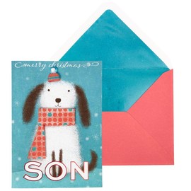 NIQUEA.D, Dog with Scarf Christmas Card