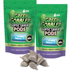Green Gobbler - Paquetes de tratamiento de tanques sépticos, suministro de 12 meses, potentes bacterias naturales y enzimas para evitar costosos probl
