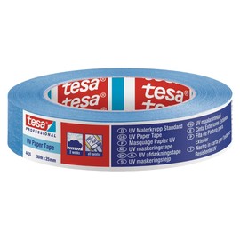 Dpm tapes Tesa 4435 Tape for Precision Masking, Painting, Body, Easy to Use Paper Tape, Interior and Exterior, No Residue - Blue (25 mm x 50 m)