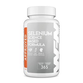 WORLD'S FOOD NUTRITION WFN Approved Selenium Complex - Selenium 200mcg - 365 Tablets (1-Year Supply) - with Sodium Selenite, Selenomethionine & Selenium Yeast - Vegan Supplement - Produced & Tested in Germany