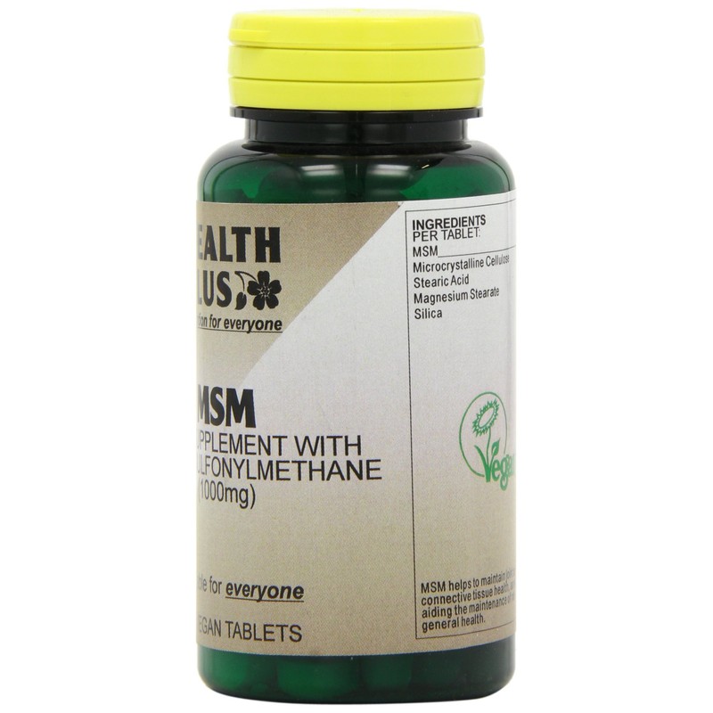 Health Plus MSM 1000mg Joint Health Supplement - 90 Tablets