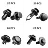 TOTMOX 120pcs Car Bumper Retainer Rivet Clips Set with Removal