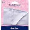 Hemline Pocket Repair Patch - 18 x 18cm, White -