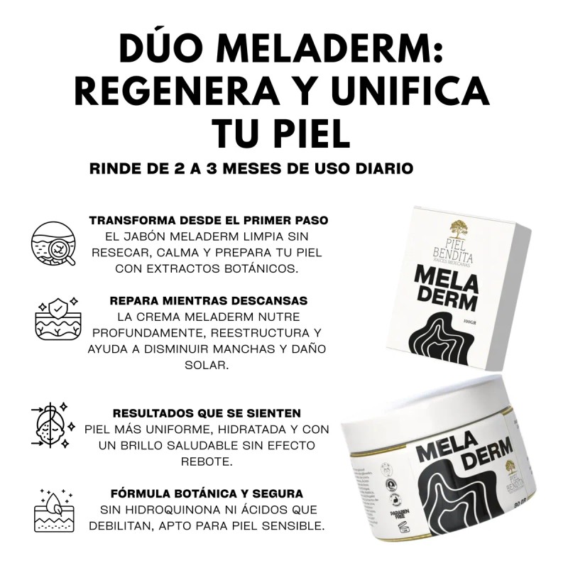 Meladerm Duo Piel Bendita Crema 60g + 2 Jabones