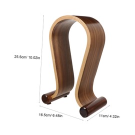 iplusmile Practical Wooden Headphone Stand Stylish Earphone Rack for Desktop Display Durable Walnut Material for Home Office School and Cafe Simple Design Keeps Headphones Accessible