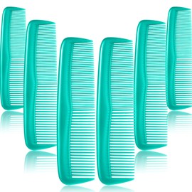 Leinuosen 12 Pieces Hair Combs Set Pocket Plastic Fine Tooth Dressing Comb for Women and Men, Peines Para Cabello(Cyan-blue)