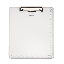M&G Aluminum Clipboards 12.5 x 9 Inch, Clip Boards with Low Profile Clip Hold A4 Letter Size Paper Sheet for Office, Silver Tone