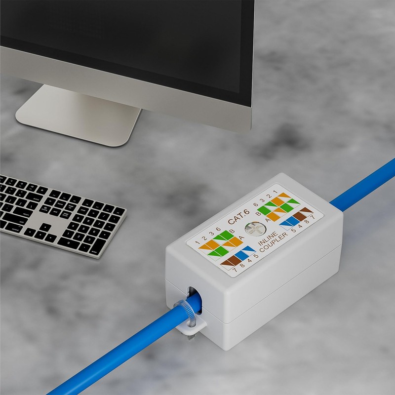 FGB RJ45 Cat6 Junction Box, Inline Punchdown Krone Coupler Joiner