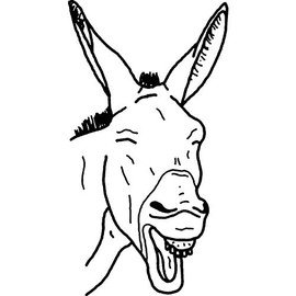 'Laughing Donkey' Rubber Stamp - Unmounted Design for Crafting & Scrapbooking, A7 (RS00032994)