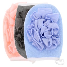 minkissy 3pcs Bath Gloves Bathing Gloves Shower Gloves Body Cleansing Gloves Bathing Mitts Scrubber Door Spindle Replacement Exfoliating Gloves Body Scrub Bath Towels Glove Type Wash Towels