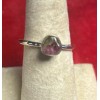 Natural Creations Sterling silver stackable ring size 6 Watermelon Tourmaline