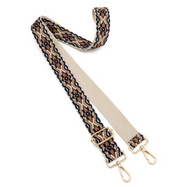 ZOOEASS Wide Shoulder Strap Adjustable Replacement Belt Guitar Style Crossbody Bag Handbag Strap Multicolor Canvas Straps(Wide:1.5in)(Color8)