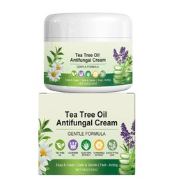 Tea Tree Oil Antifungal Cream, Natural Anti Fungal Foot Cream Soothing & Hydrating Formula for Athlete's Foot, Jock Itch, Ringworm