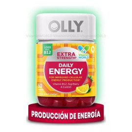 Olly Energia Diaria Extra Fuerte 60 Gomitas Daily Energy Sabor Frutas