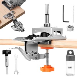 S Charnier Drilling Template Concealed Hinge Jig Alloy Cup Style Hinge Drilling Jig Hole Saw for Cabinet Hinges and Mounting Plates