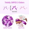 Elecrelive 30Pcs Purple Ribbon Bows Mini Christmas Bows Tiny Bows