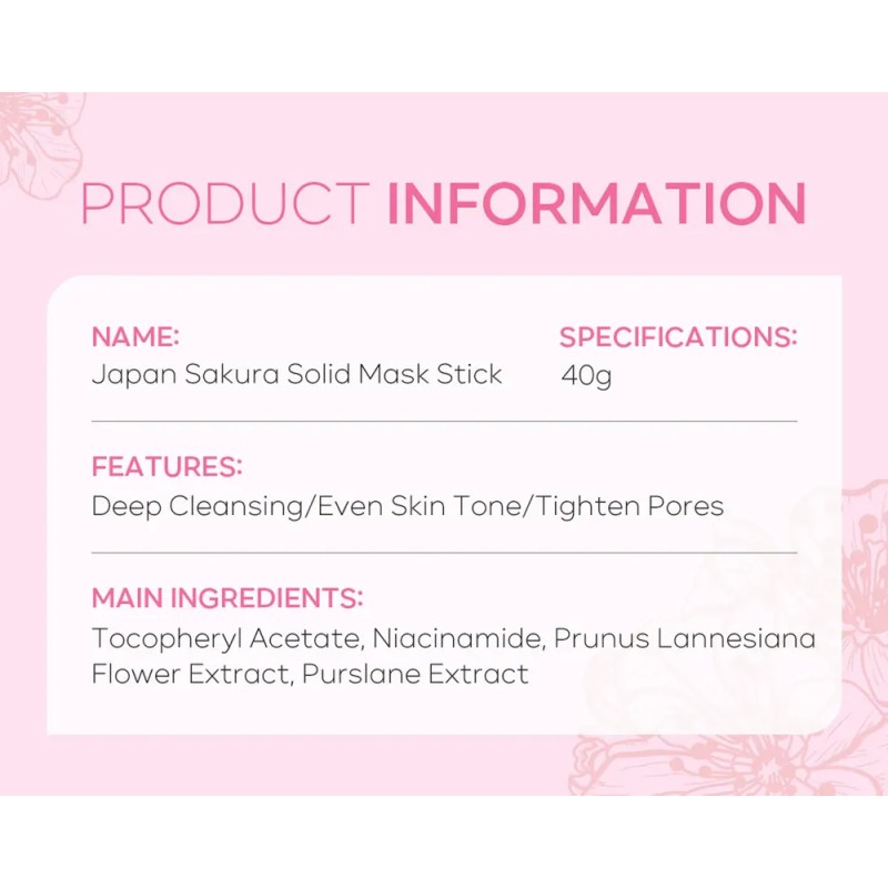 Mascarilla Facial Japonesa En Barra Con Forma De Flor De