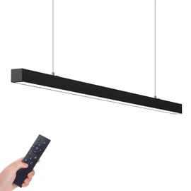 Barrina 4040 Remote Series LED Linear Light Fixture with Remote, 3rd-Generation, 4FT 40W Seamless Connection, 3000K to 6000K Color Changing, Dimmable Island Lights for Kitchen Garage, Black, 1 Pack