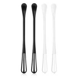 Jeffdad 4Pcs Multifunctional Mini Whisk, Egg Whisk Small Whisks for Cooking Tiny Whisk for Whisking, Beating, Blending Ingredients, Mixing Sauces