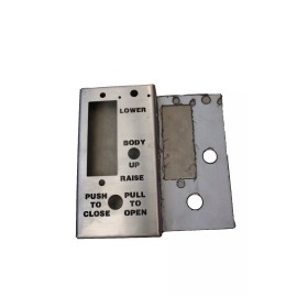 Muncie Lower Body up Push Pull Control Face Plate Box NEW 7" x 3.5"