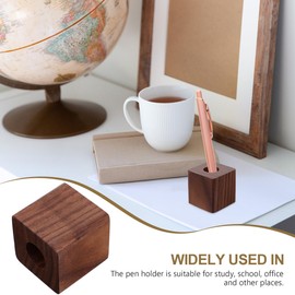 NUOBESTY Walnut Pen Stand Fountain Pen Holder Pen Display Stand Writing Pen Holder Single Pen Stand Ink Pen Holder Single Pen Holder Wooden Walnut