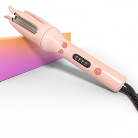 LOUIKAY Lockenstab Automatisch, Lockenstab Große Locken mit 4 Temperatur Tragbarer Lockenwickler für Haarstyling, Rosa