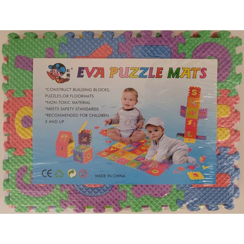 SH-Toy Learning Letter & Number Foam Puzzle Mats 36 pieces