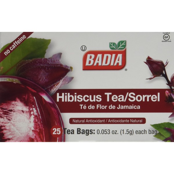 Badia Hibiscus Tea, 2 Pack (Each 25 Bags)