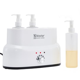 Master Massage Patent Convenient 3-Bottle Automatic Massage Oil Warmer Heater for Salon SPA Massage Body Therapy, White