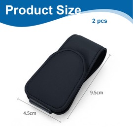 EIROVYA 2 Packs Glasses Holder for Car Glasses Holder for Car Sun Visor Magnetic Leather Sunglasses Holder Car Glasses Holder Ticket Card Clip, Bamboo
