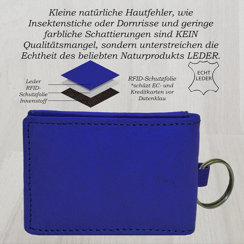 flevado Small Mini Party Purse with Key Ring Genuine Leather