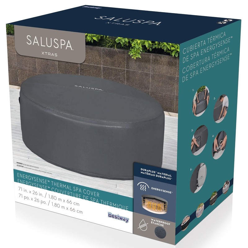 Bestway SaluSpa EnergySense Thermal Inflatable Hot Tub Spa Cover 71"