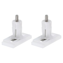 sourcing map 2Pcs Toilet Seat Cover Hinge, 45mm Blind Hole Rectangular Bolts with Nuts Washers Toilet Seat Top Cover Lid Seat Fixings, White