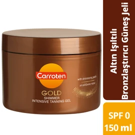 Carroten Carroten Gold Shimmer Intensive Tanning Gel 150 ml - Tan Express Accelerator for Shine Brown - Sunbed Tanning Accelerator - Sunscreen without SPF summer