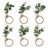 Merzio 6 Pcs Rustic Eucalyptus Napkin Rings Set, Farmhouse Boho