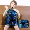 AGSDON 3PCS Kids Backpack for Boys, 17" Football Backpacks with