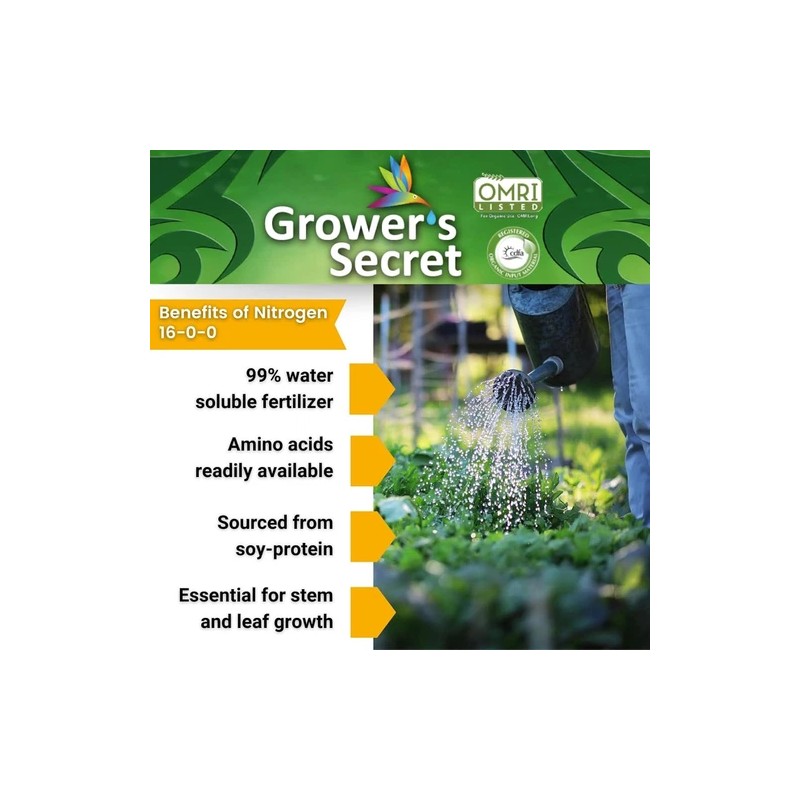 Grower's Secret Nitrogen 16-0-0 • Organic • Readily Available For