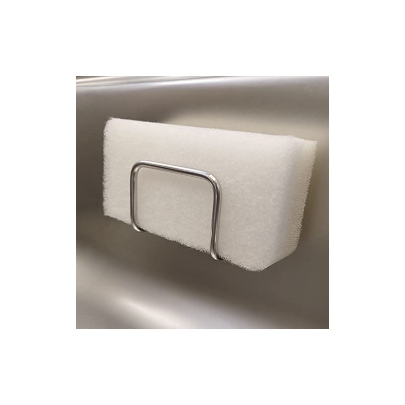 Large Wooden Workshop Stainless Steel Suction Cup Sponge Holder