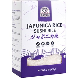 52USA Sushi Rice 2 Pound (32 Ounce), Premium Short Grain Rice 907g (Pack of 1), Gluten-Free, Vegan, White Sticky Rice for Sushi and Japanese Food