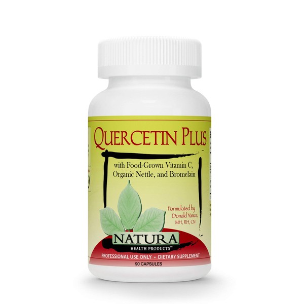 Natura Health Products - Quercetin Plus - Quercetin with Highly Bioavailable Food-Grown Vitamin C, Organic Nettle and Bromelain - 90 Capsules