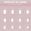 24pcs Transparent Pink Press On Nails - Glossy Clear Aurora