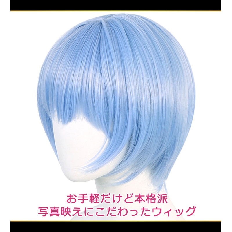 CaseEden WIG6080 Cosplay Wig, Full Wig, Heat Resistant, Short, Center