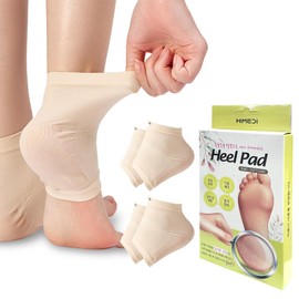 Himedi Moisturizing Heel Socks for Cracked Heels – Sillicon Gel Heel Socks for Dry Feet, Overnight Foot Care, 2 Pairs