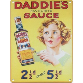 Small Daddies Sauce Metal Advertising Wall Sign Retro Art